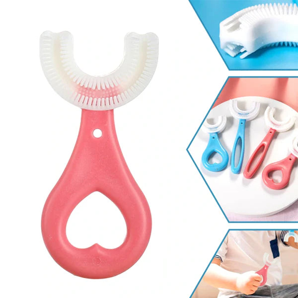 Brosse à Dents en Silicone en Forme de U – L'Allié Idéal pour la Santé Bucco-Dentaire des Enfants