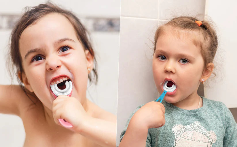 Brosse à Dents en Silicone en Forme de U – L'Allié Idéal pour la Santé Bucco-Dentaire des Enfants