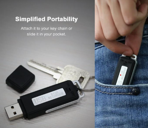 Clé USB enregistreur vocal avec détection de voix